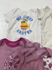 Lot Of 10 - Girl Jumper, Bodysuit - 2 Long Sleeve 8 Short Sleeve, Pink 3-6 Month