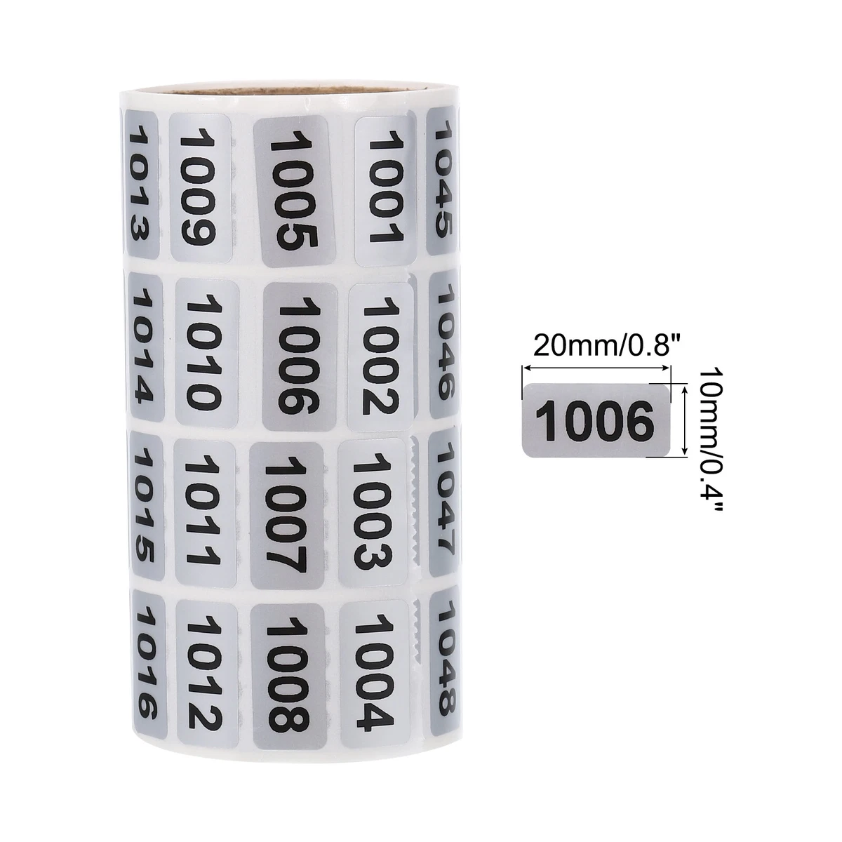 Gold Color Consecutive Number Inventory Label Stickers Black, Gold