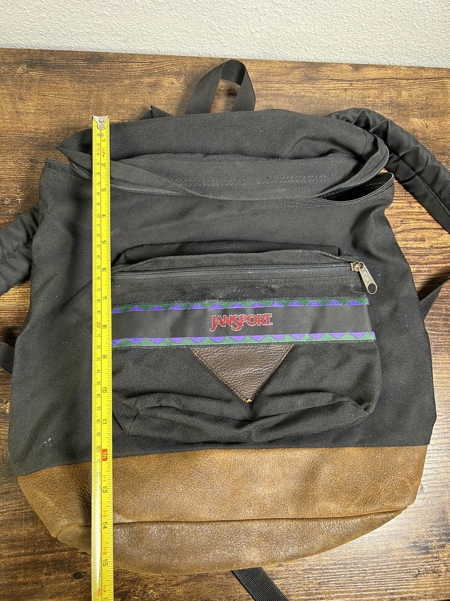 Vintage 90s Jansport Made in USA Leather Bottom Backpack