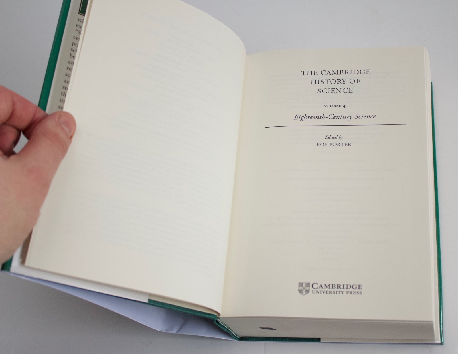 The Cambridge History Of Science Volume 4 Eighteenth Century Science By Cambridge University Press Hardback 2003 - 
