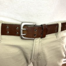 Brown Faux Leather Casual Belt