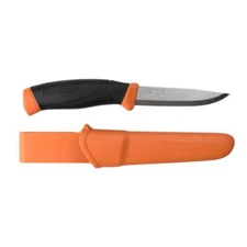 Morakniv Companion Fixed Blade Knife, Rubber Handle - Burnt Orange