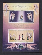 CHRISTMAS Island 1980 Christmas MINISHEET "The Midnight Clear "  SONG MNH -