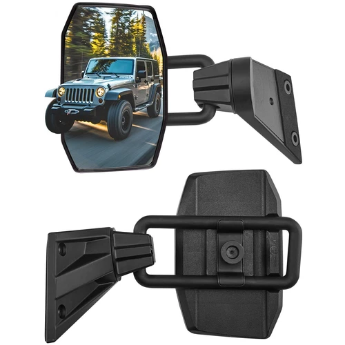 Mirrors Doors Off for Wrangler JK TJ 1997-2018, Side Mirrors Anti-Shake
