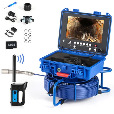 ZELCAN 9" Self-Leveling Sewer Camera 165ft Pipe Inspection Camera w 512Hz Receiver 32GB