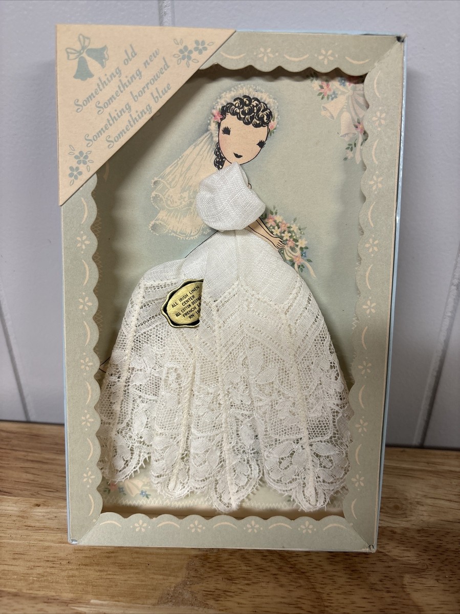 Vintage Wedding Dress Keepsake Irish Linen French Lace Something Blue  Delicate | eBay