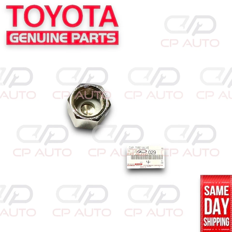 96 - 12 TOYOTA RAV4 ШИНЫ КЛАПАНА ШТОКА ХРОМ КОЛПАЧОК НАБОР ИЗ 4 OEM НОВЫЙ - Изображение 2 из 3