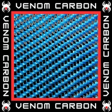 50" Blue Carbon Fiber Color Hybrid Cloth (3k, 5.7oz, 50" x 36")