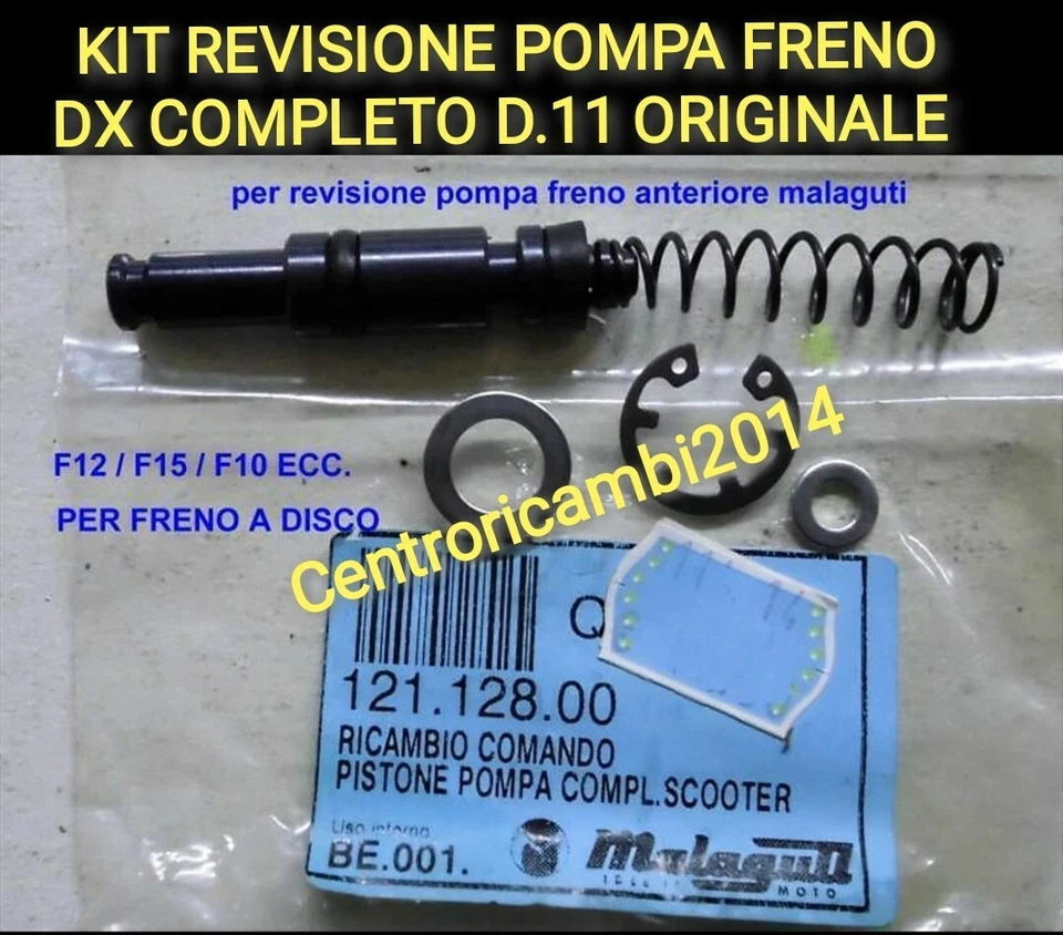 GRIMECA KIT REVISIONE POMPA FRENO LATO DX SX D.11 MALAGUTI F10 50 94 F12 F15 12112800