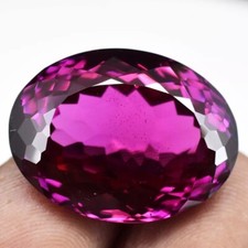 Raspberry Pink Natural Rhodolite Garnet 38-40 Ct Oval Certified Loose Gemstone