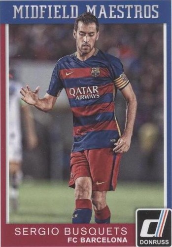 Sergio Busquets #109 5x7 FC Barcelona 05/10 Made 2015-2016 Topps