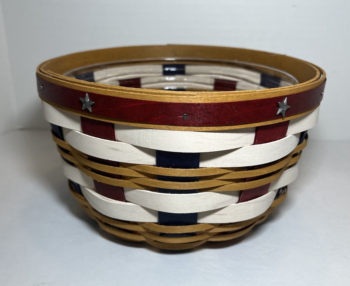Longaberger 2017 Red, White & Blue Stars & Stripes Basket | eBay