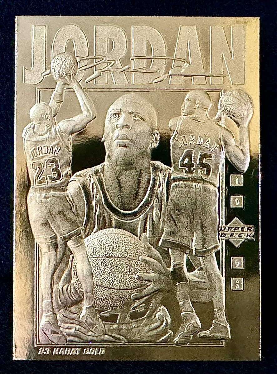 🔥Upper Deck 23K Michael Jordan Gold Foil DIMENSIONAL TRIPLE IMAGE