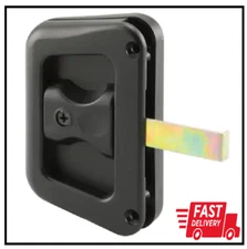 Black Plastic Hat Section Screen Door Handle And Latch | A Sliding Pull With