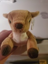 TY Beanie Babies "Whisper" the Baby Deer April 5, 1997 Birthday Retired ‘98 Tush