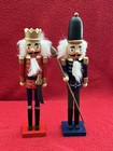 2- Handmade Wooden Nutcracker Soldiers  Model Figurine Xmas Gift Decor
