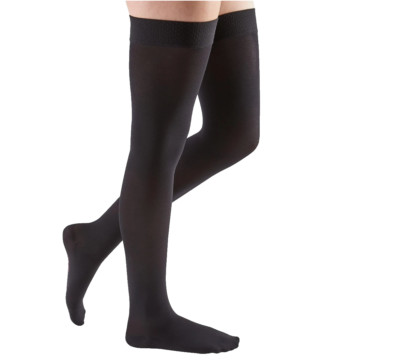 Mediven Comfort Compression Stockings Thigh High w/silicon Beaded Top  band Sz 3