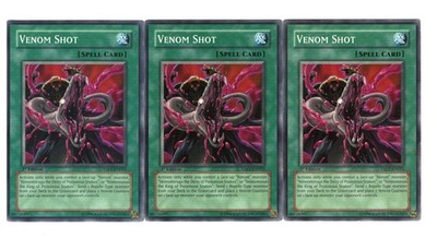 Yugioh- 3X Venom Shot - Common - 1st Edition - TAEV-EN053 - Light Play