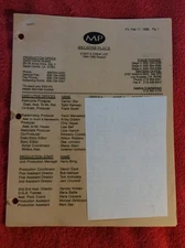 MELROSE PLACE 1994 1995 SEASON PROD STAFF & CREW LIST RICHARD LANG