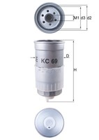 Mahle Kc 69 Kraftstofffilter FüR Audi,Volvo,Vw