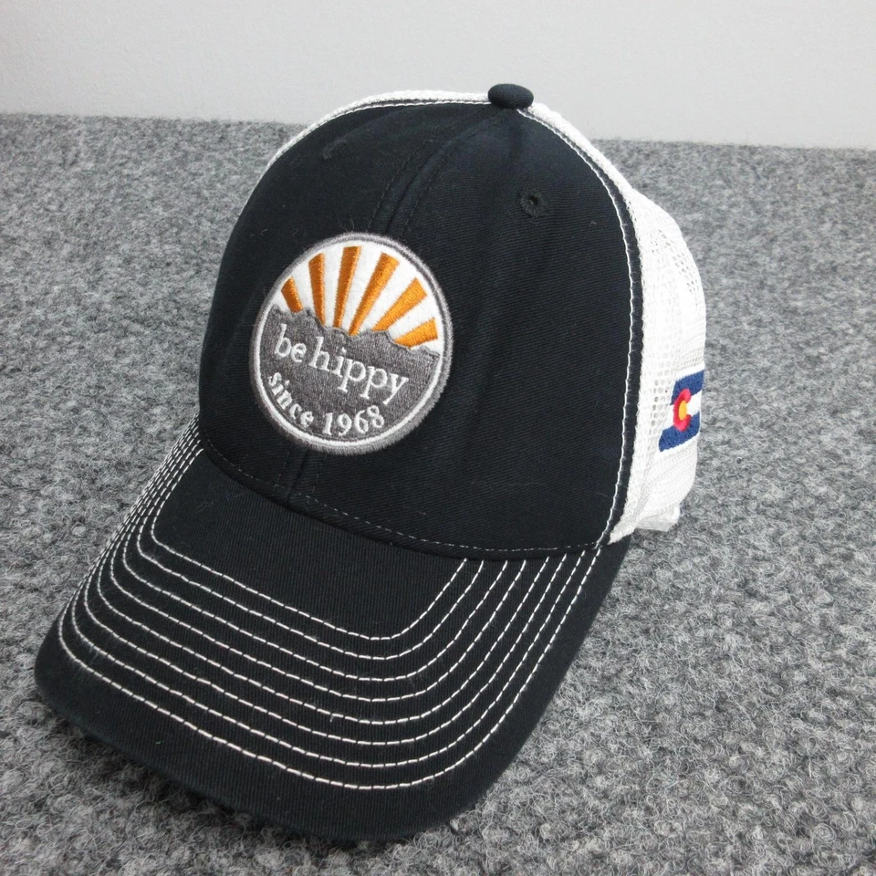 Be Hippy Sombrero Gorra Snap Back Negro Blanco Camionero Malla Parche Colorado Ouray Para Hombres Foto 2 de 4