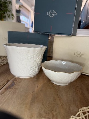 2Lenox Collectible Fruit Bawl and Flower Pot Bowl