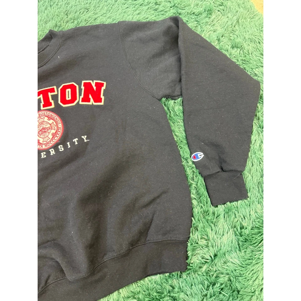 University of Boston Black | Red Pullover Sweatshirt Sz Small Y2K Unisex - Image 4 of 4
