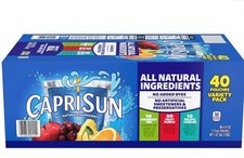 Capri Sun 100% Juice Variety Pack, 6 fl oz pouches, 40-pack