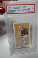 JACK NICKLAUS 1979 VENORLANDUS Ltd World Sport CARD #22 PSA 9 MINT