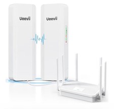Dual-Band Wireless Bridge Router Kit  2.4G 5.8G WiFi Bridge  5KM Point to Poin