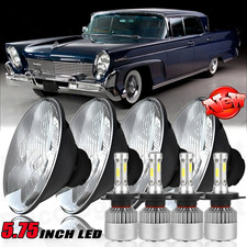 4PCS 5-3/4" 5.75" LED Headlights Hi/Lo w/DRL For Lincoln Continental 1958-1979 A