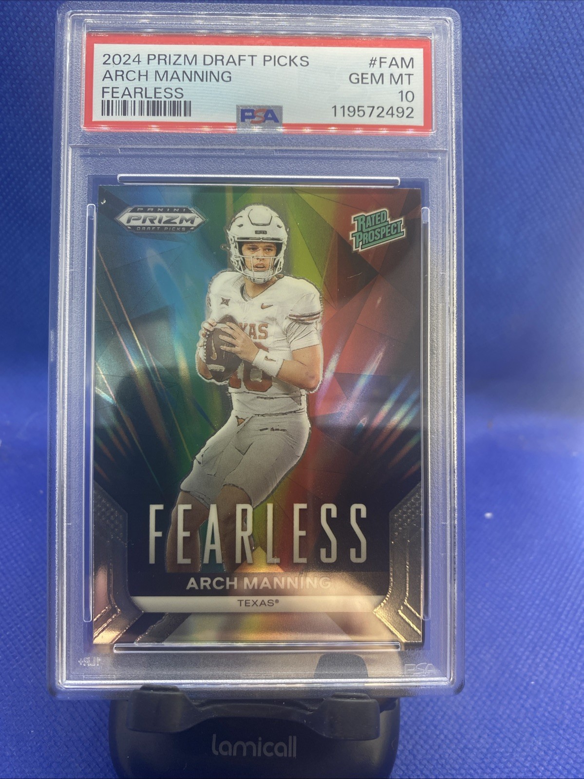 2024 Panini Prizm DP Fearless #FAM Arch Manning RC Rookie PSA 10 GEM Pop 64