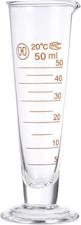 50ml Lab Glass Graduated Measuring Cup, Conical 14.5X4.5CM, Transparent 