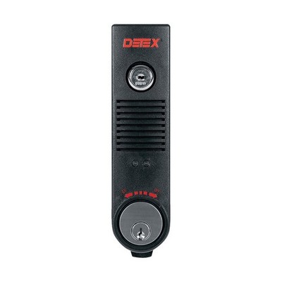 DETEX EAX-500W BLACK W-CYL Exit Door Alarm,Black,Plastic,100 dB 44ZV17