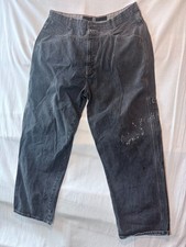 VTG Marithe Francois Girbaud Jeans Men's 40M Baggy High Rise Grunge Denim Black