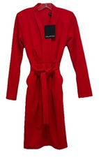 RTLS $140 HALSTON WOMENS POWER RED PENCIL KNEE LENGTH DRESS W/POCKETS SZ 2