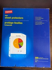 Staples Clear Sheet Protectors 100ct Letter Size Top Load 10524