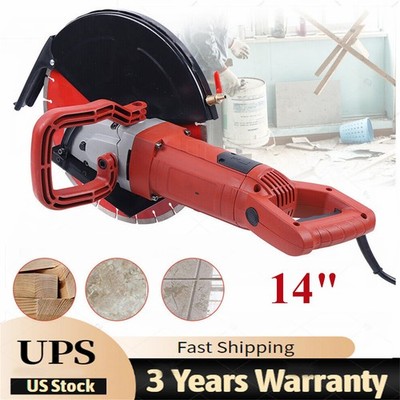 Electric 14 inch Circular Concrete Cut Off Saw Cutter Wet Dry Masonry Brick 3KW~