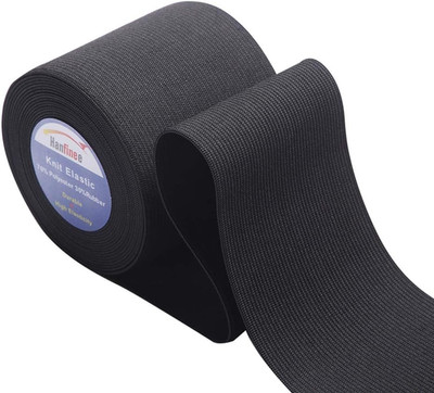 3 Inch Wide Sew on Elastic Band Knitted Elastic with Heavy Stretch for Sewing Cr