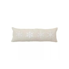 Saro Lifestyle 892.N1340BC 13 x 40 in. Embroidered Snow Flake Throw Pillow Co...