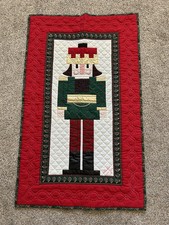 Vintage Handmade Nutcracker-Themed Patchwork Christmas Quilt/wall Hanging  92