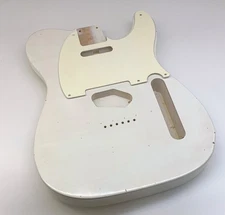 4lbs Nitro Lacquer Aged Relic Olympic White T-Style Vintage Custom Guitar Body
