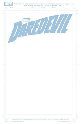 Daredevil #1 Blue Line Blank Cover Variant