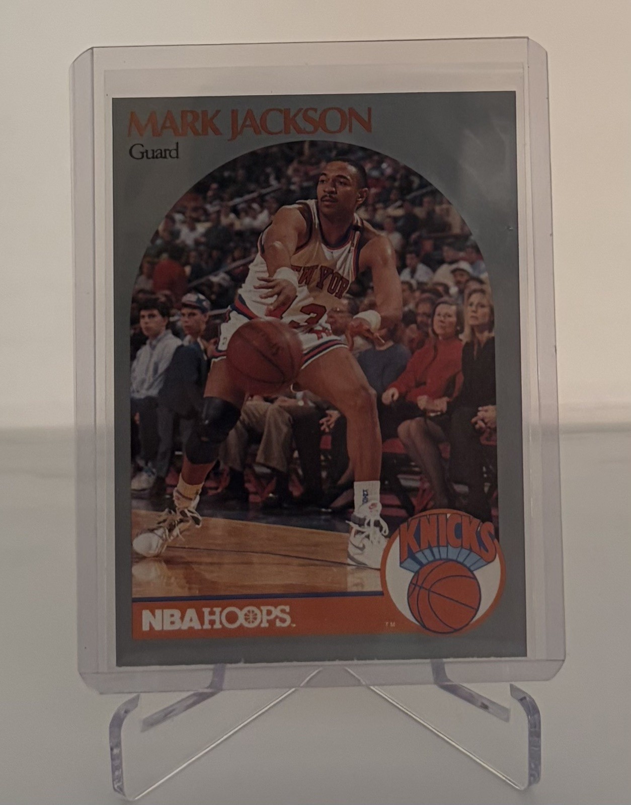 1990-91 NBA Hoops - Mark Jackson #205 “Melendez Brothers” in Background