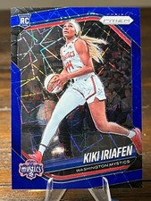 2025 Panini WNBA Prizm #72 Kiki Iriafen Blue Velocity Prizm [RC] Washington