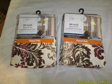 2 MATCHING UNOPENED MAINSTAYS 2 PANEL CURTAINS SPICE PANEL 84 INCH