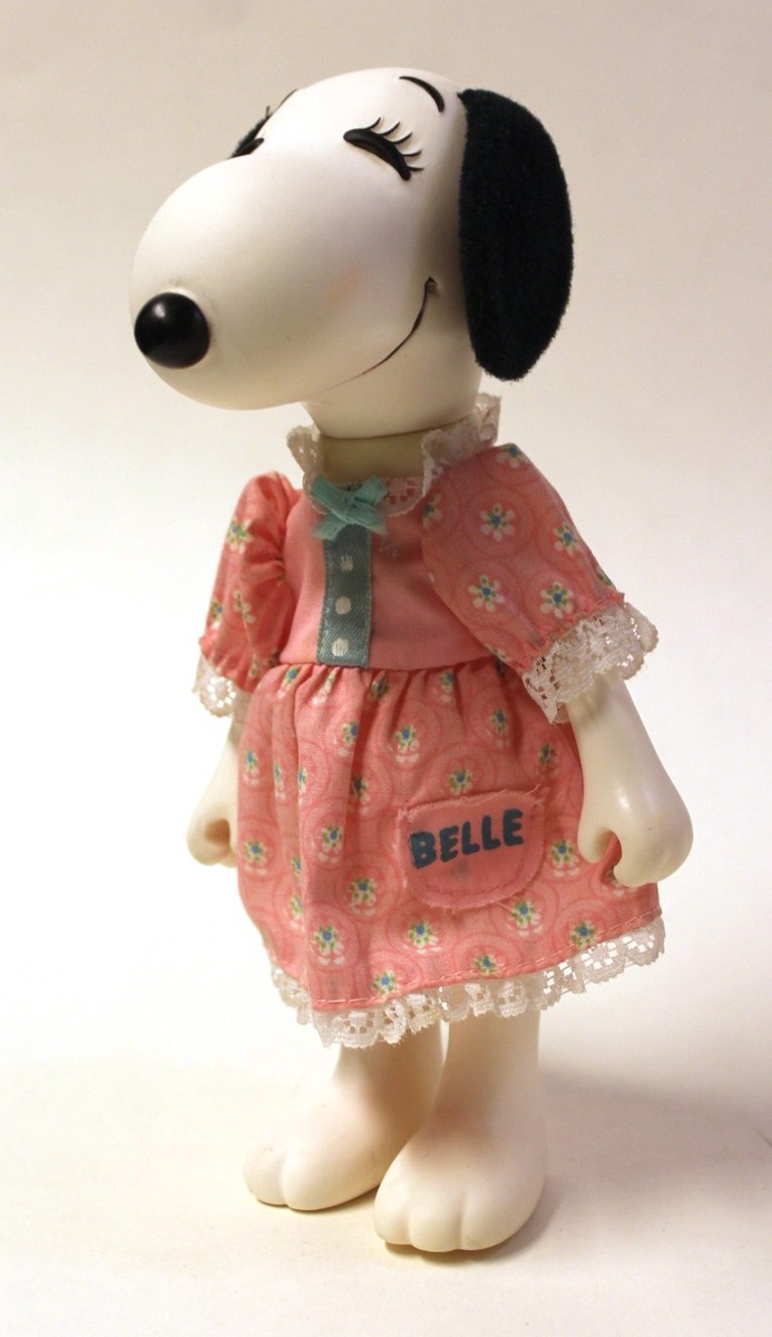 Vintage Peanuts Snoopy's Sister Belle Vinyl Dress-Up Doll 7.5