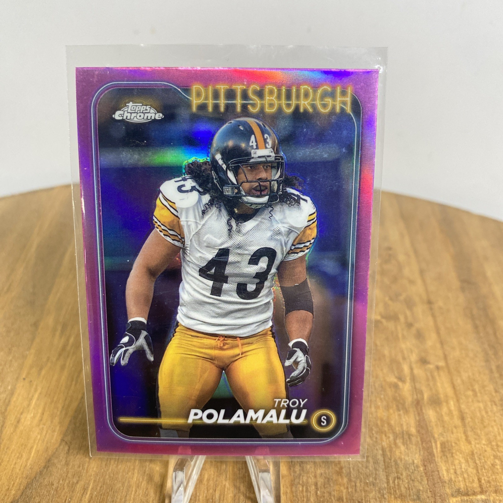 2024 Topps Chrome - Troy Polamalu #162 Pink Refractor