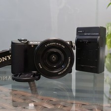 Sony Alpha a5000 20.1MP Mirrorless Camera w/ 16-50mm OSS Lens Black