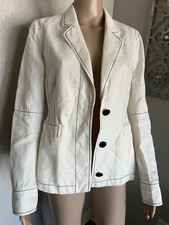 STELLA McCartney Vintage Blazer Jacket Academia Coastal Linen Blend sz 6